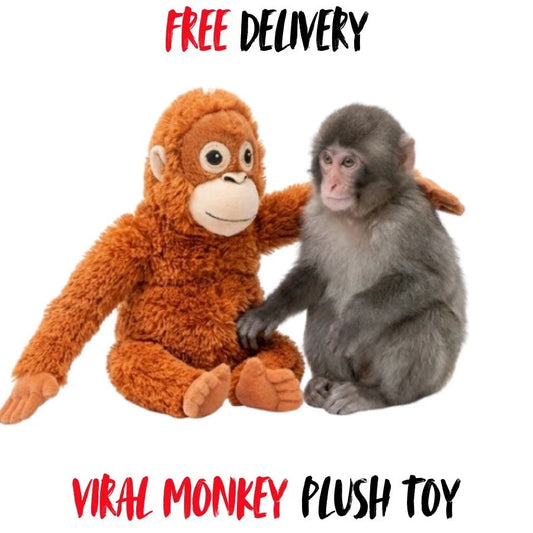 NWT Viral Punch Monkey Plush Toy – 66cm Extra Large Kawaii Soft Stuffed Animal